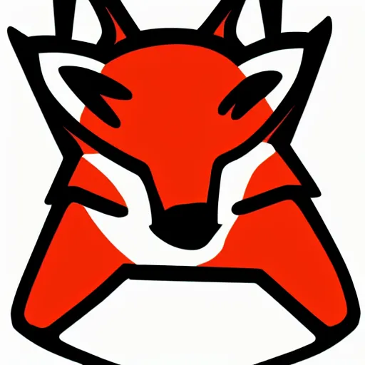 Image similar to a vector logo of a candle fox