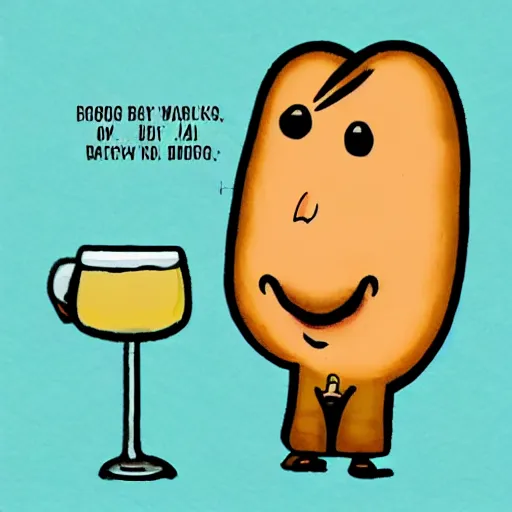 Image similar to A potato walking into the bar