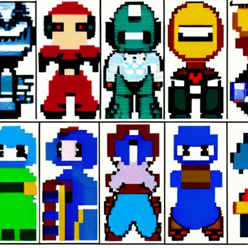 Image similar to megaman snes sprites