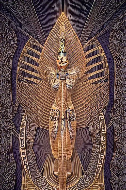 Image similar to Table lamp in the shape of Ankh symbol of life, fantasy, intricate art deco leaf designs, elegant, highly detailed egyptian patterns, sharp focus, art by Artgerm and beeple