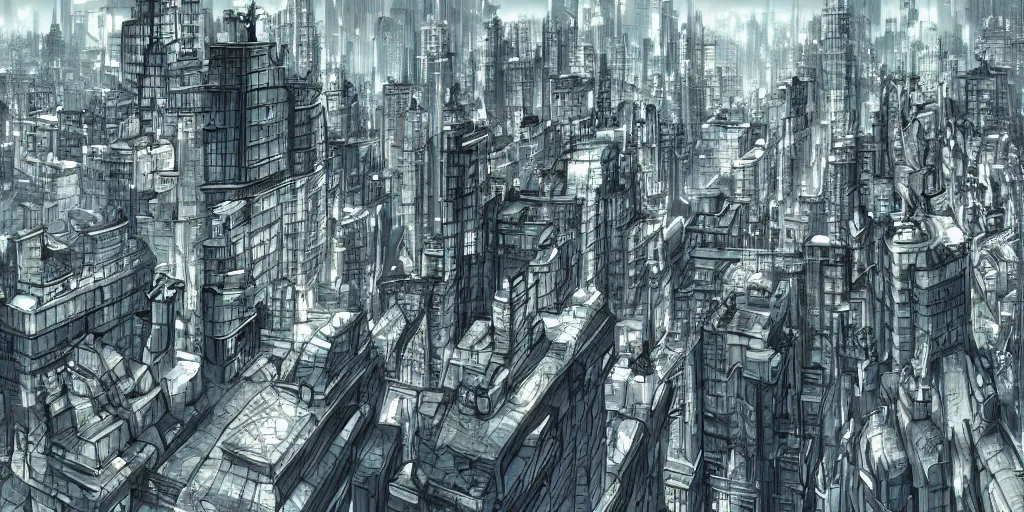 Image similar to city landscape, beautiful, artstation trending, deviantart, highly detailed, focus, smooth, by hirohiko araki, yoshitaka amano