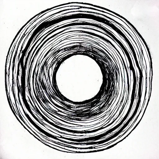 Image similar to perfect circle, pen scetch handdrawn