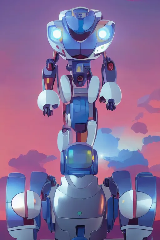 Image similar to metabots medabots medarotto medarot robot minimalist comics, behance hd by jesper ejsing, by rhads, makoto shinkai and lois van baarle, ilya kuvshinov, rossdraws global illumination ray tracing hdr radiating a glowing aura