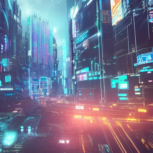 Prompt: A gigantic, sprawling cyberpunk megacity, Tokyo, night, unreal engine, octane render, ray tracing, realistic, highly detailed, cinematic, hyper realism, high detail, synthwave, concept art, award winning