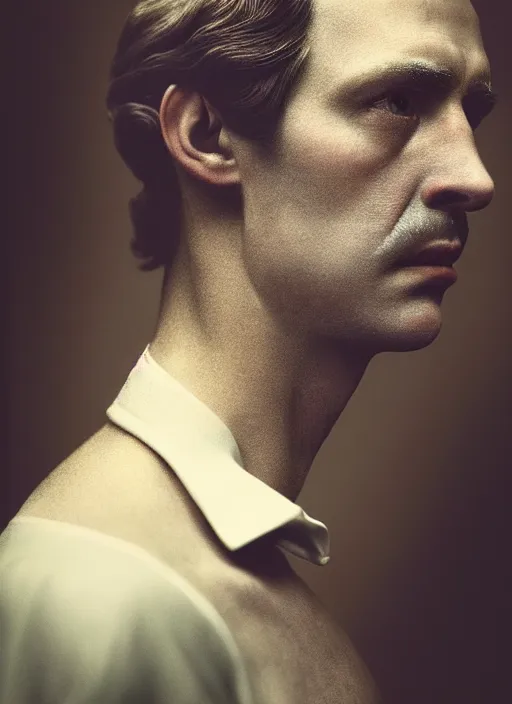 Prompt: close up portrait of a victorian aristocrat, male, soft light, detailed face, deep focus, movie still, dramatic lighting, ray tracing, by hendrik kerstens and paolo roversi