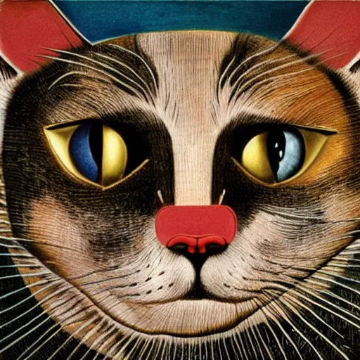 Prompt: cat faces separated by salvador dali