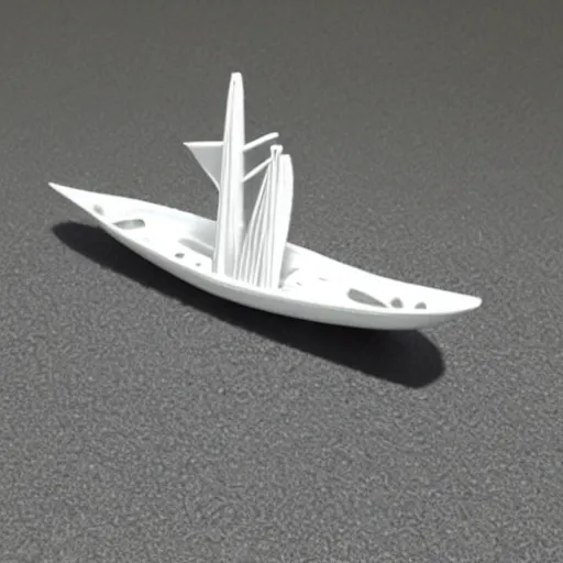 Image similar to 3 d printed benchy boat, test 3 dprint, plastic boat toy