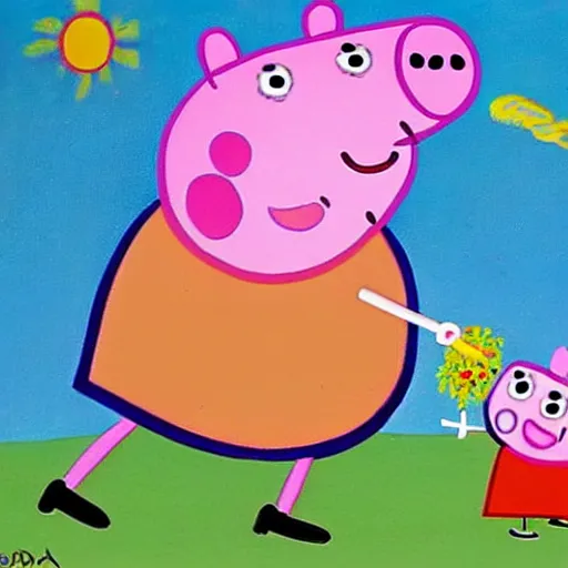 Prompt: Peppa Pig by Salvador Dali