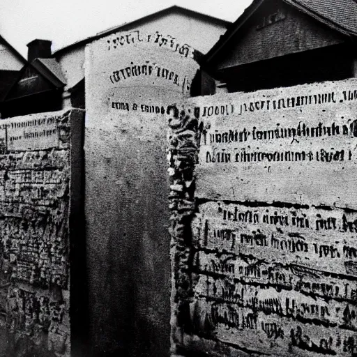Image similar to Auschwitz inscription Jedem das Seine. Historical photography. Chronicle.