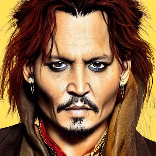 Image similar to johnny depp is the lion king, cgi, cinema, realistic, movie poster