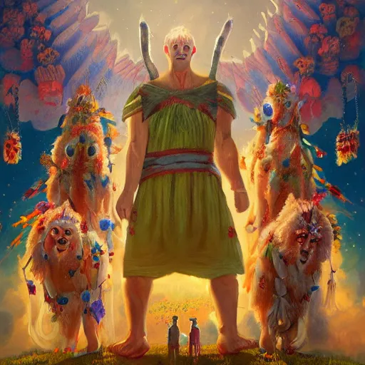 Prompt: midsommar alternate stories : god of destruction, oil painting, ultradetailed, artstation, ultradetailed, digital painting, ultradetailed