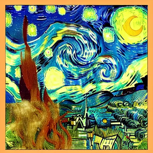 Prompt: vector flow field van gogh, repin