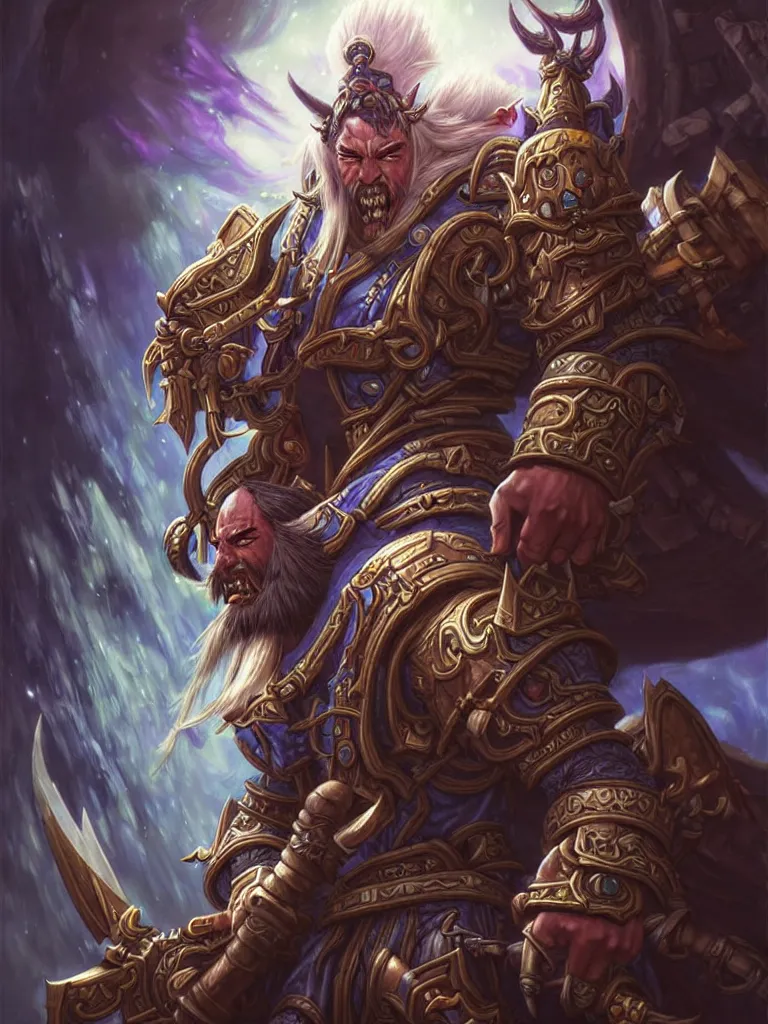 Prompt: World of Warcraft epic character portrait drawn by Katsuhiro Otomo, photorealistic style, intricate detailed oil painting, detailed illustration, oil painting, painterly feeling, centric composition singular character