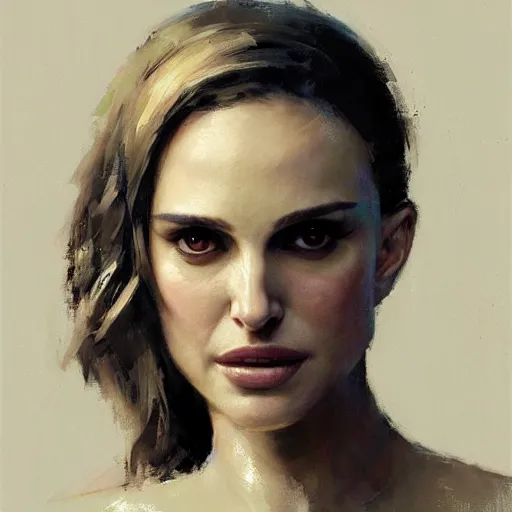 Image similar to portrait of natalie portman by jeremy mann and greg rutkowski