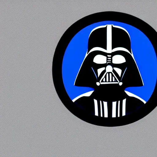 Prompt: darth vader advertising a blue coin