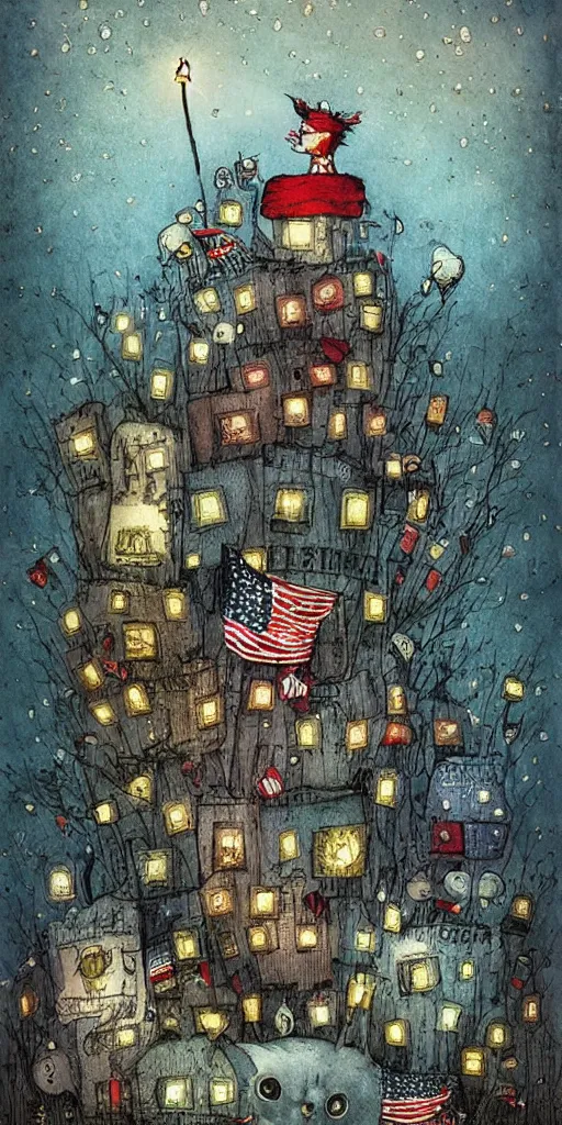 Image similar to a 4 th of july scene by alexander jansson