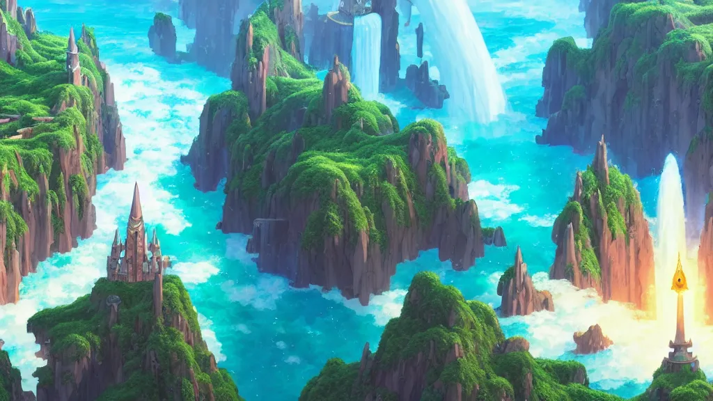 Prompt: atlantis, studio ghibli, pixar and disney animation, sharp, rendered in unreal engine 5, highly detailed, digital painting, artstation, concept art, smooth, sharp focus, illustration, wide angle, artbook, wallpaper, splash art, promo art, dramatic lighting, art by artgerm and greg rutkowski and bo chen and jin xiaodi