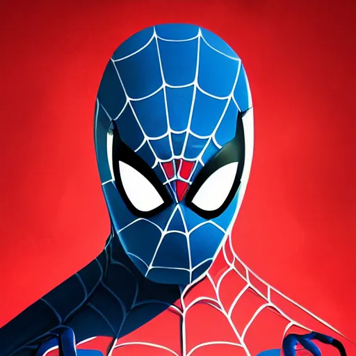 Image similar to face icon stylized minimalist spiderman, loftis, cory behance hd by jesper ejsing, by rhads, makoto shinkai and lois van baarle, ilya kuvshinov, rossdraws global illumination