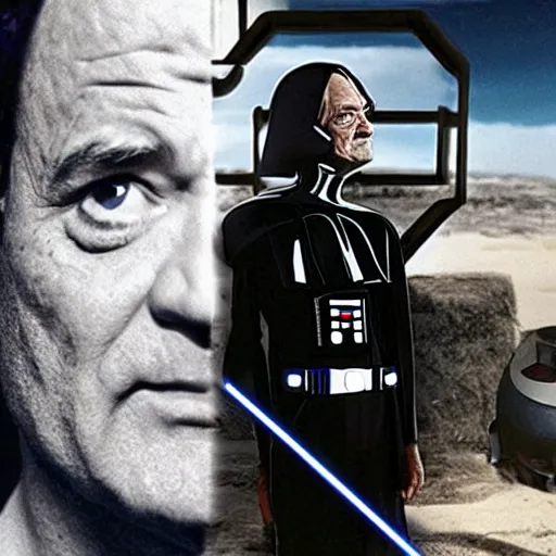 Prompt: bill murray in star wars, movie still, promotional shot