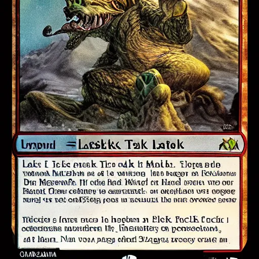 Prompt: Mustakrakish the lake troll