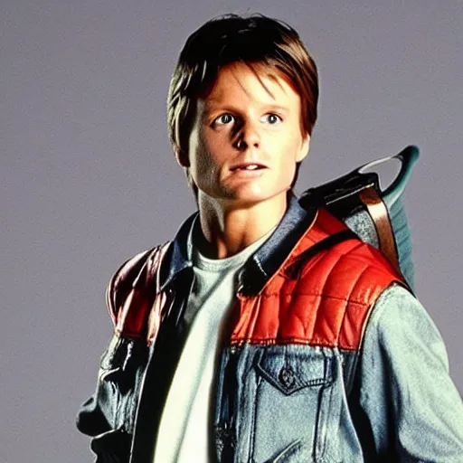 Prompt: Marty McFly in 2000bc