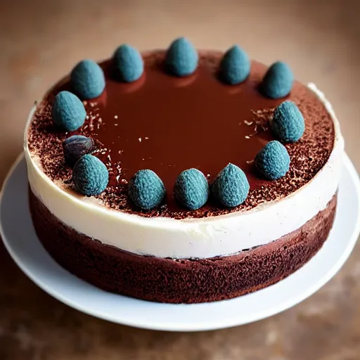 Prompt: “Food photography of “chocolate mint mousse cake” with garnishes, 85mm f1.2, extremely detailed”