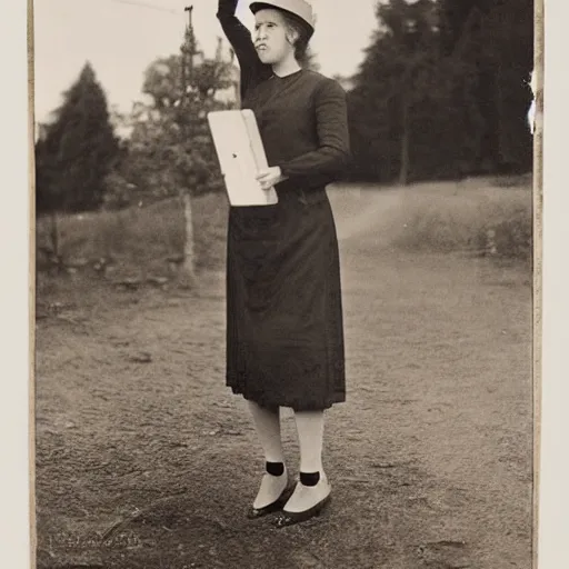 Image similar to woman, full length portrait do selfie with iphone, photo, 1 9 1 0