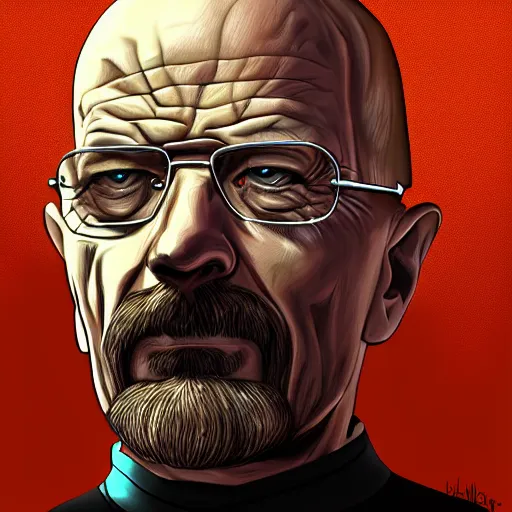 Prompt: walter white as gordon freeman, digital art, painting