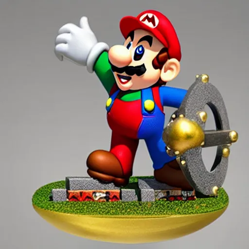 Image similar to super mario as a warhammer tabletop figurine