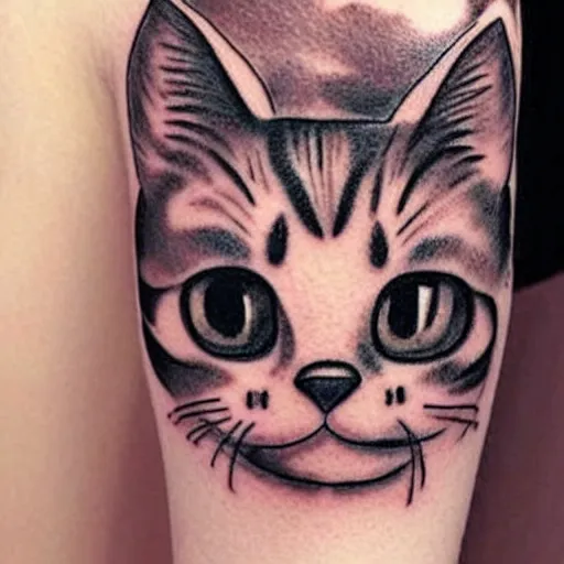 Image similar to cute cat tatoo