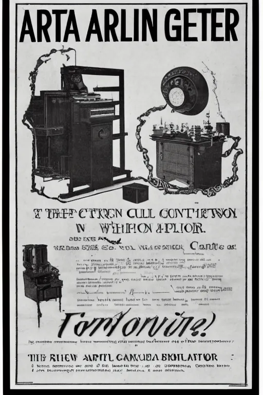 Prompt: 1 9 0 0 s advertisement for an ai art generator