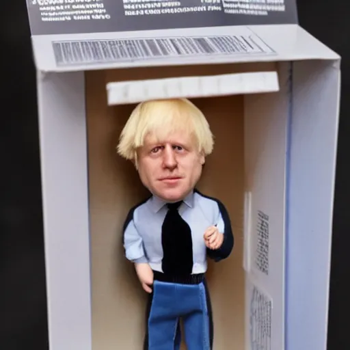 Image similar to Boris johnson as a 1980s style Kenner action figure