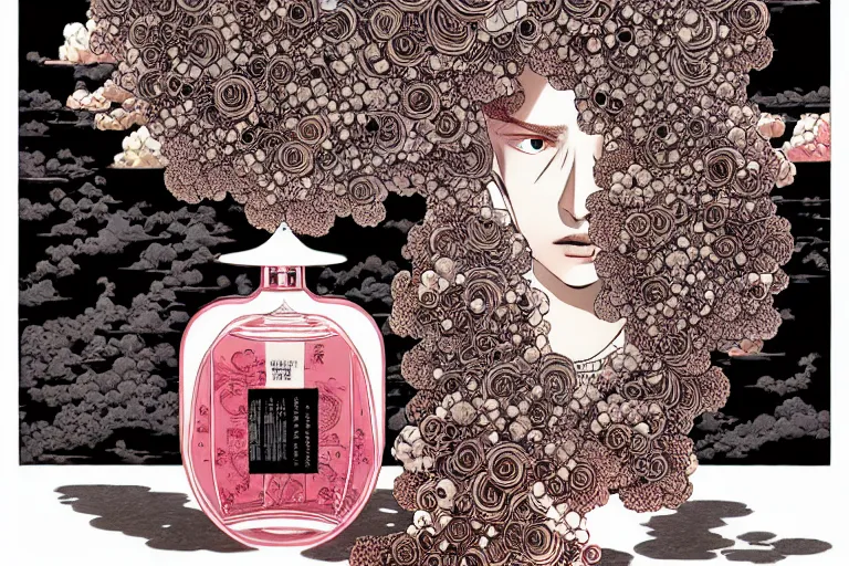 Image similar to fragrance advertising campaign by katsuhiro otomo, highly detailed, high contrast, intricate