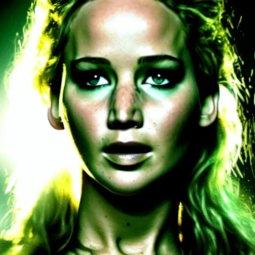 Prompt: jennifer lawrence is the frankenstein monster