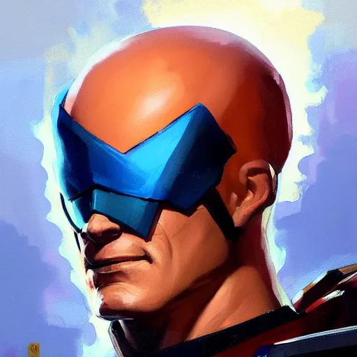 Image similar to Greg Manchess portrait painting of Professor Xavier as Overwatch character, medium shot, asymmetrical, profile picture, Organic Painting, sunny day, Matte Painting, bold shapes, hard edges, street art, trending on artstation, by Huang Guangjian and Gil Elvgren and Sachin Teng