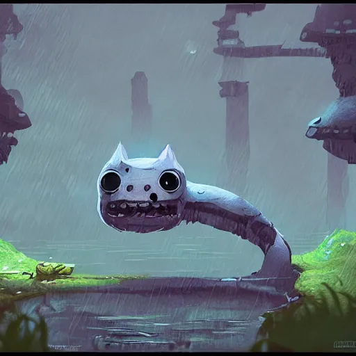 Prompt: rain world slugcat, hyper realisitic, photography