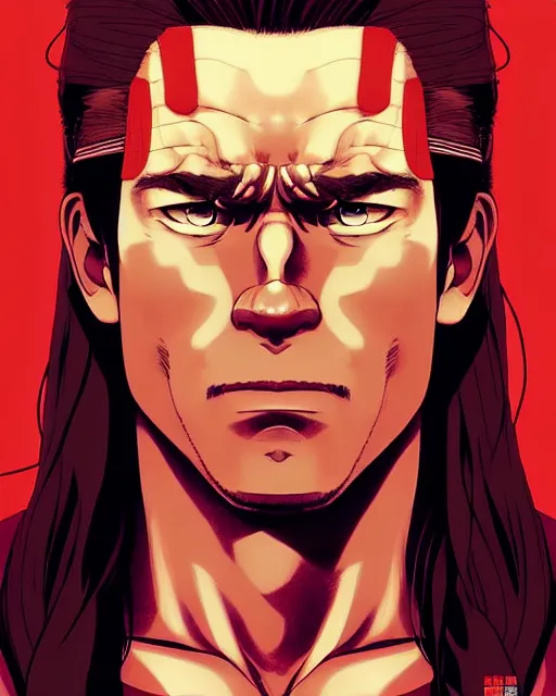 Prompt: portrait Anime as Arnold Schwarzenegger cute-fine-face, brown-red-hair pretty face, realistic shaded Perfect face, fine details. Anime. realistic shaded lighting by Ilya Kuvshinov katsuhiro otomo ghost-in-the-shell, magali villeneuve, artgerm, rutkowski, WLOP Jeremy Lipkin and Giuseppe Dangelico Pino and Michael Garmash and Rob Rey
