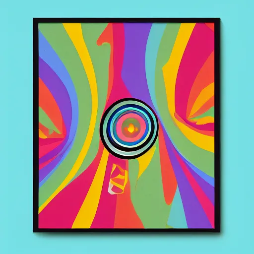 Image similar to minimal album cover psychedelic poster