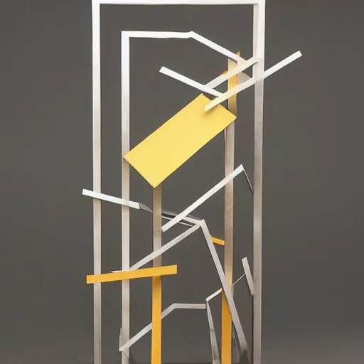 Prompt: abstract sculpture, in the style of bauhaus