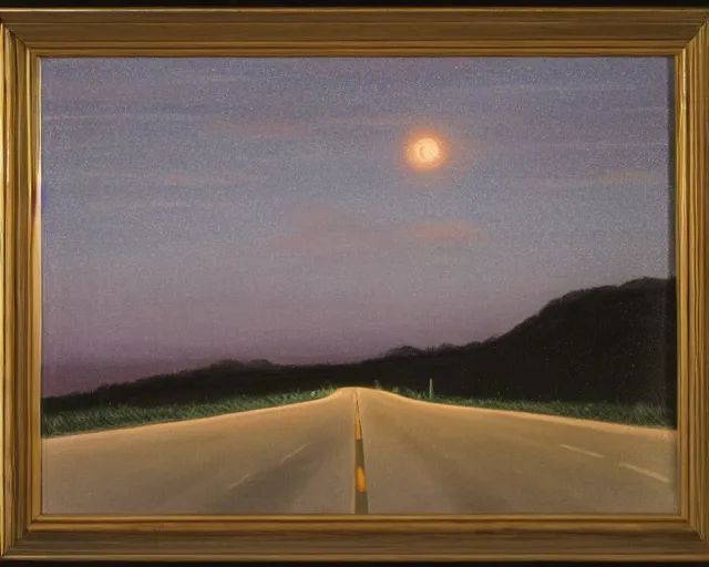 Image similar to the long and winding road at night by john christopher pratt,