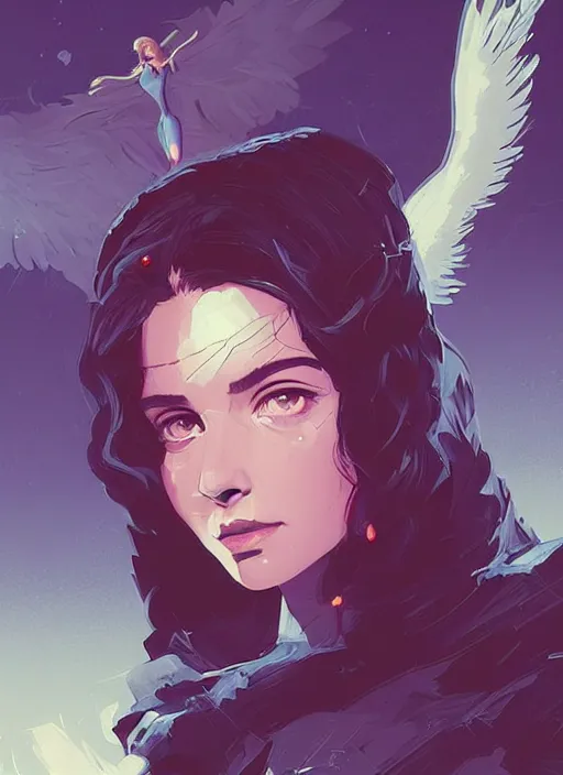 Image similar to portrait of beautifull angel maiden, cute face. dark fantasy, d & d, artstation, art by petros afshar, tom whalen, laurie greasley and greg rutkowski and ilya kuvshinov