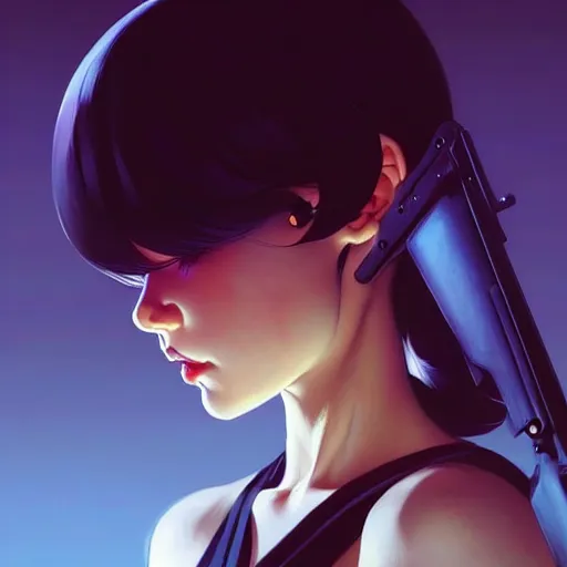 Image similar to a beautiful executioner looks darkly, art by ilya kuvshinov and lois van baarle and ross tran and range murata and artgerm and andy warhol, norman rockwell, digital art, highly detailed, profile picture, intricate, sharp focus, mystical trending on artstation hq, deviantart, pinterest, unreal engine 5, 4 k uhd image