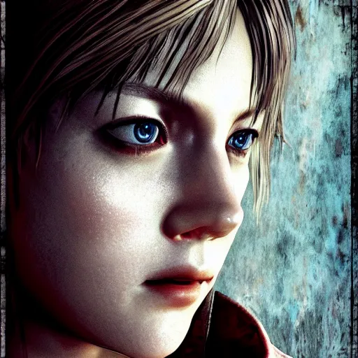 Image similar to ultra - photorealistic, new silent hill game poster from konami, intricate details, sharp focus, perfect baroque like real project, symmetrical realistic, perfect face and anatomy ultra - details, 4 k, uhd.