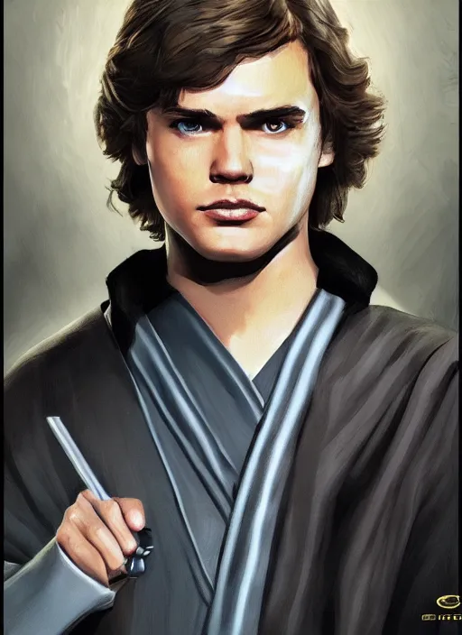 Image similar to anakin solo, from star wars legends, star wars portrait, art by greg rutowski, trending portrait on artstation