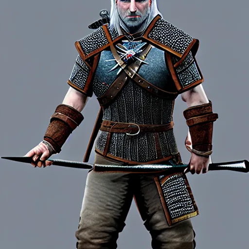 Image similar to a witcher with cloth armor and sword