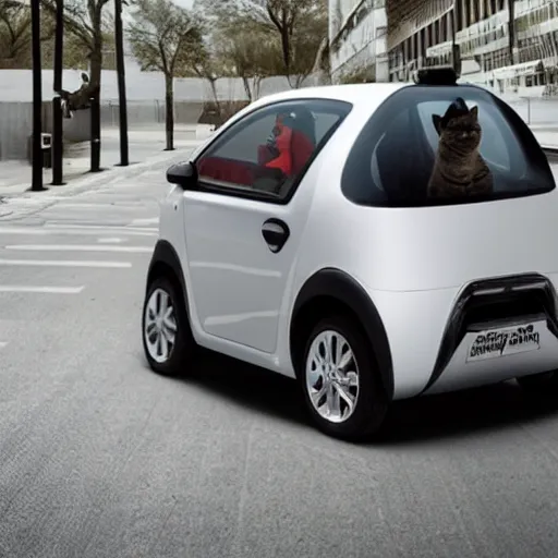 Image similar to promotional advertising photo of a cat car