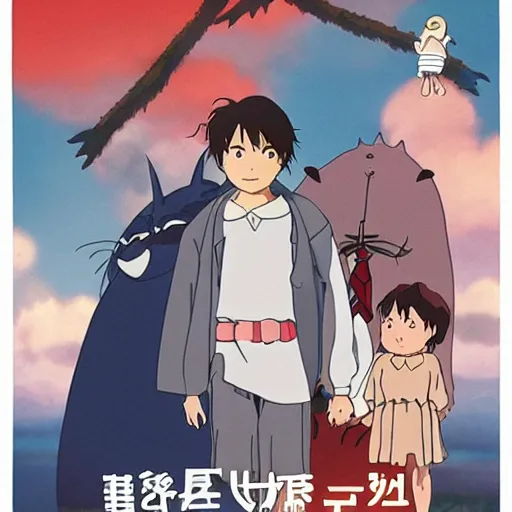 Prompt: a movie poster of a movie called love and hate, by Studio Ghibli