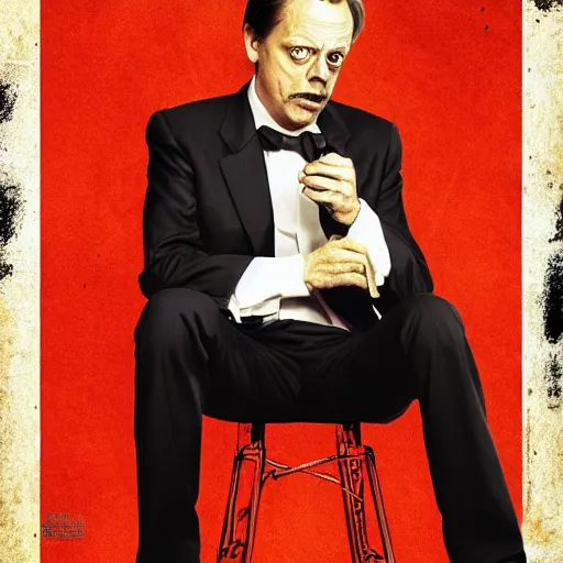 Prompt: Steve buscemi as 007, gritty, movie poster