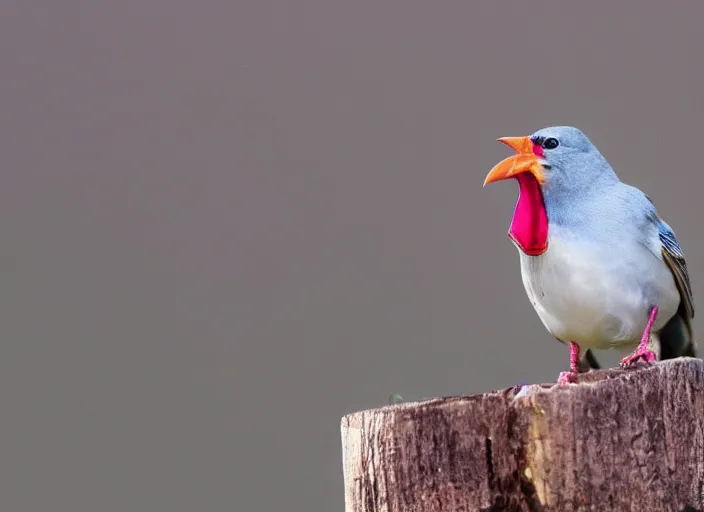 Image similar to a bird with human lips