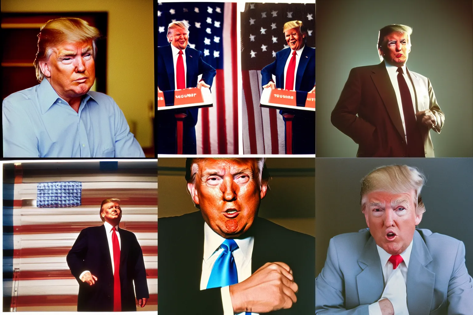 Prompt: kodachrome photo of donald trump, 1980's, portrait